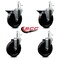 Service Caster 5'' Phenolic Wheel Swivel 7/16'' Grip Ring Stem Caster Set 2 Brakes, 4PK SCC-GR20S514-PHR-PLB-716138-2-S-2 - alternate 5